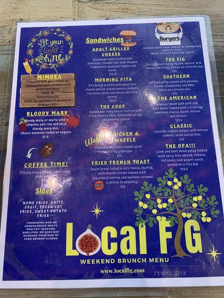 Local FIG - Spartanburg, SC menu_pic