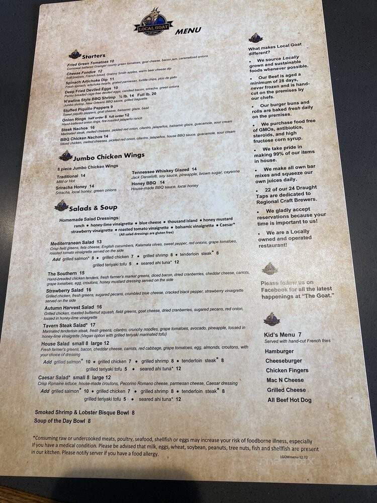 Local Goat - Ooltewah, TN menu_pic