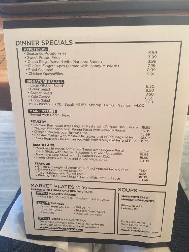 Local Kitchen - Queens, NY menu_pic