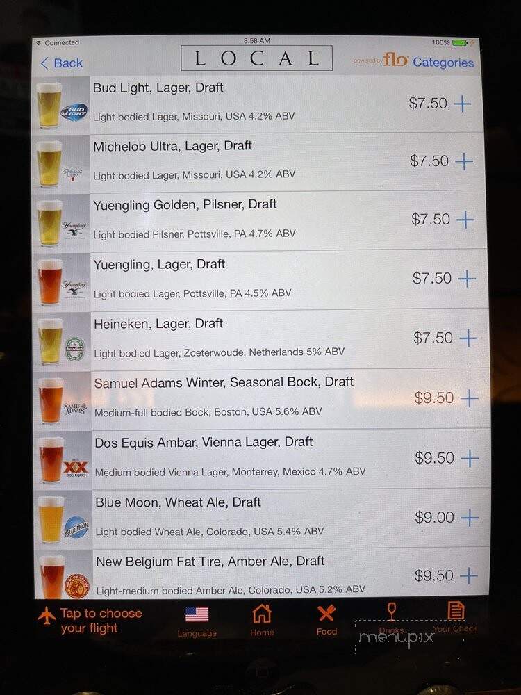 Local Tavern - Philadelphia, PA menu_pic
