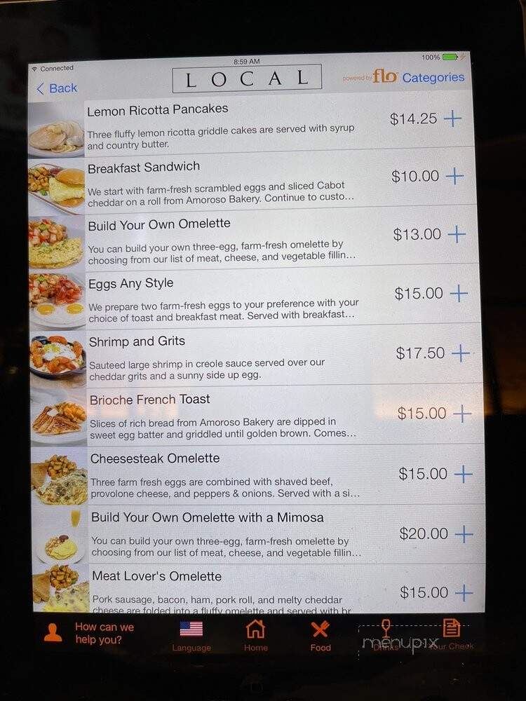 Local Tavern - Philadelphia, PA menu_pic