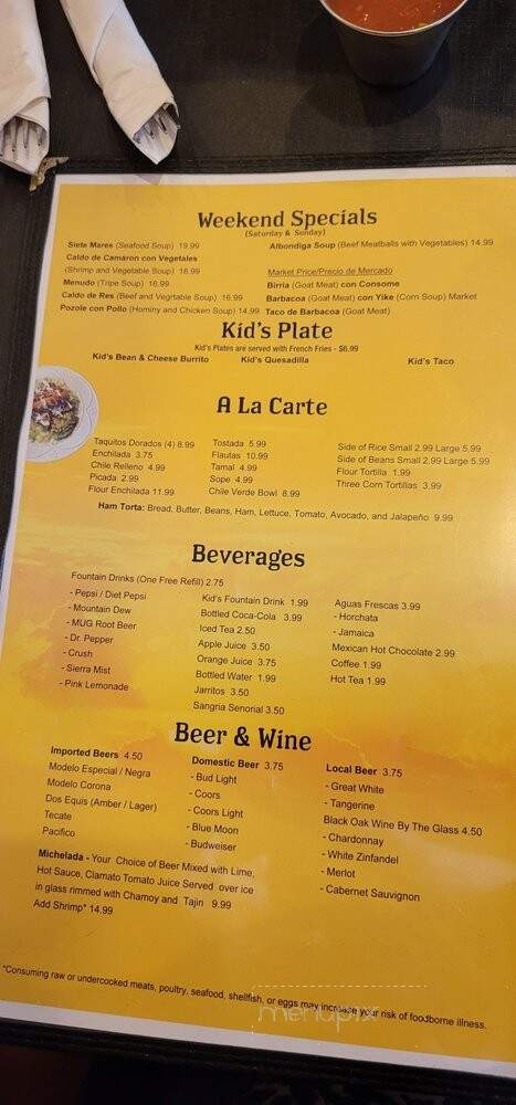 Locha's Mexican Restaurant - Fortuna, CA menu_pic