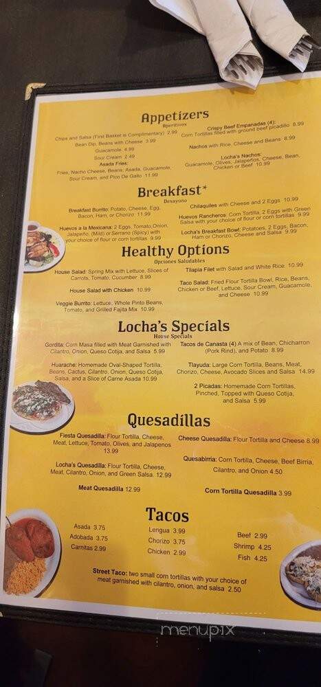 Locha's Mexican Restaurant - Fortuna, CA menu_pic