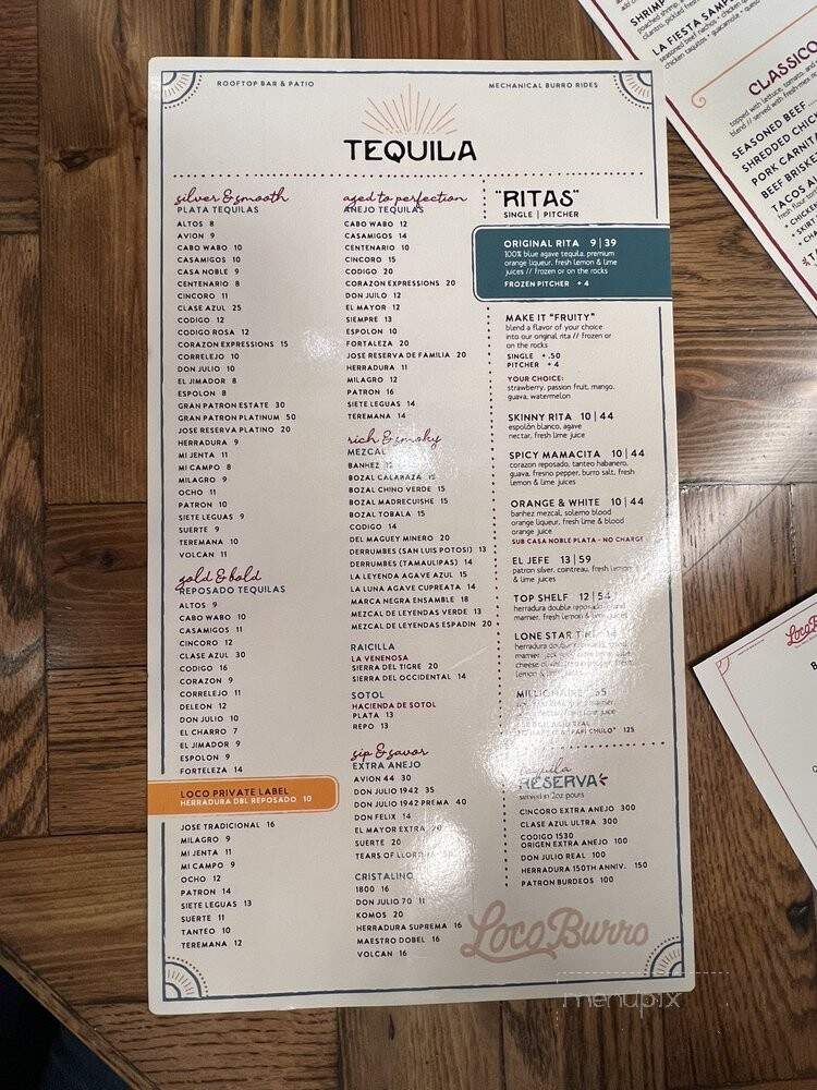 Loco Burro - Knoxville, TN menu_pic