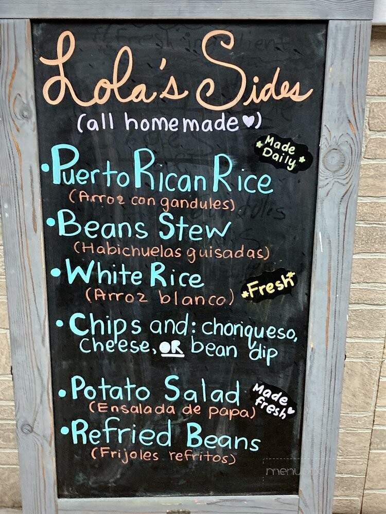 Lola's Cafe - Fort Wayne, IN menu_pic