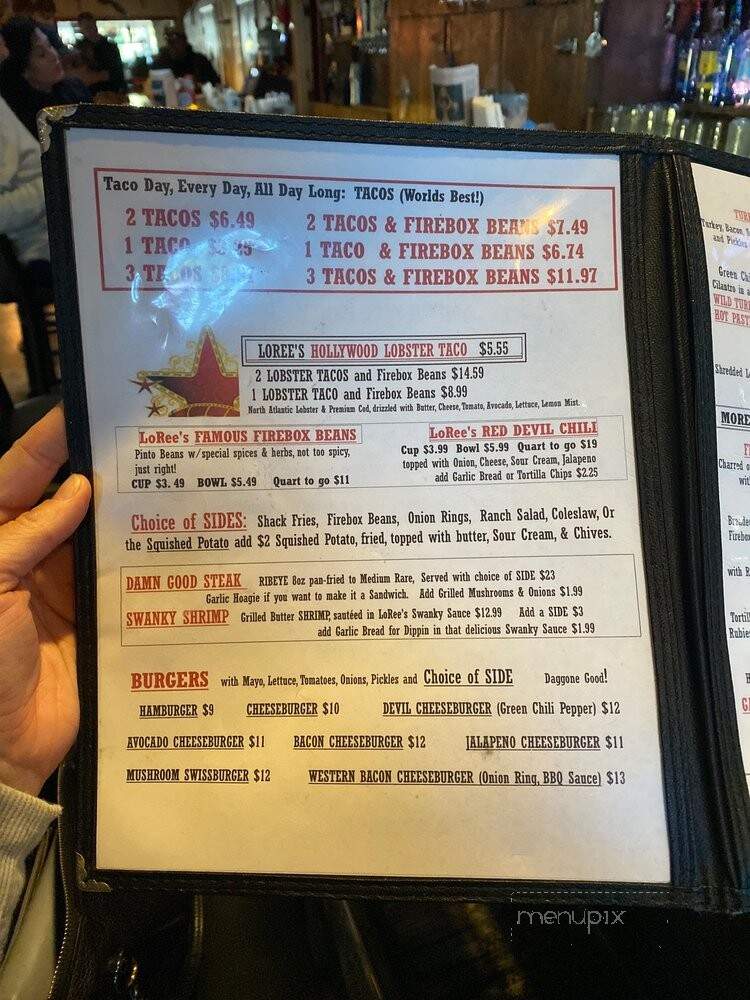 Lorree's Little Shack - Rocklin, CA menu_pic