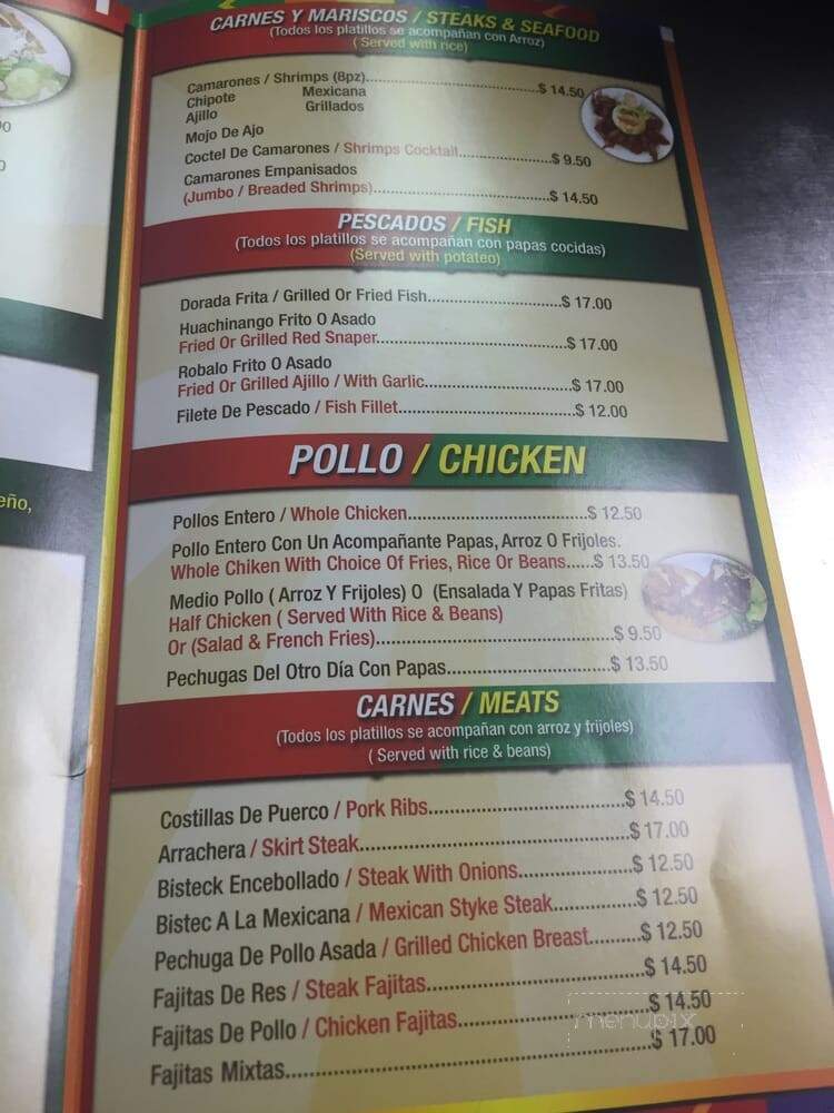 Los Amigos Restaurant - Coram, NY menu_pic