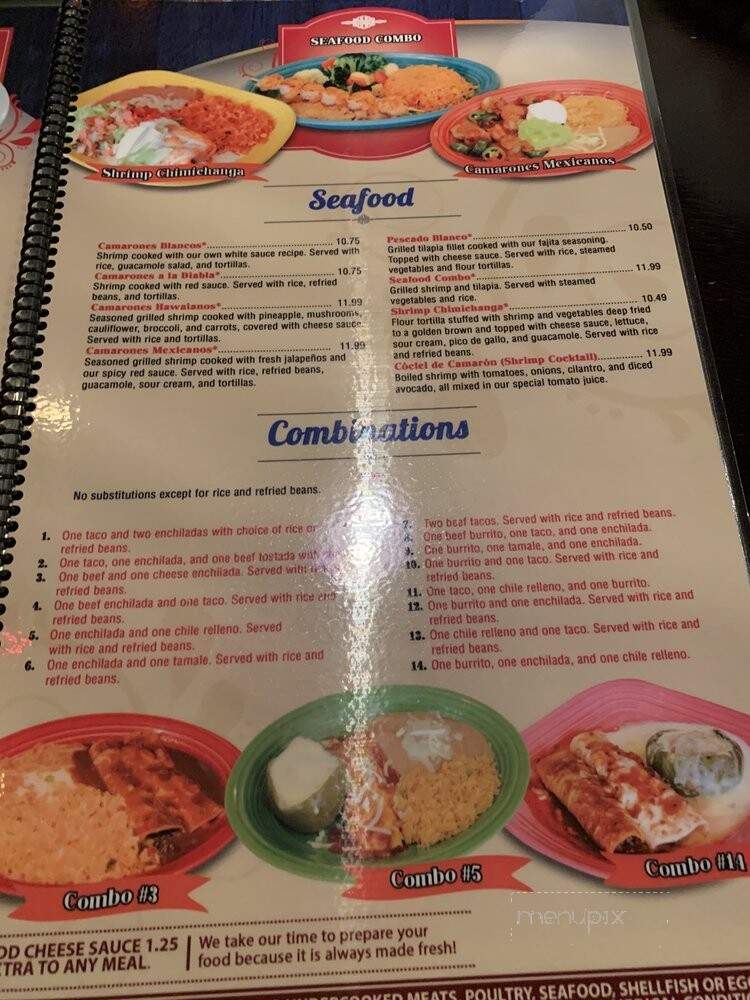 Los Arcos - Gardendale, AL menu_pic