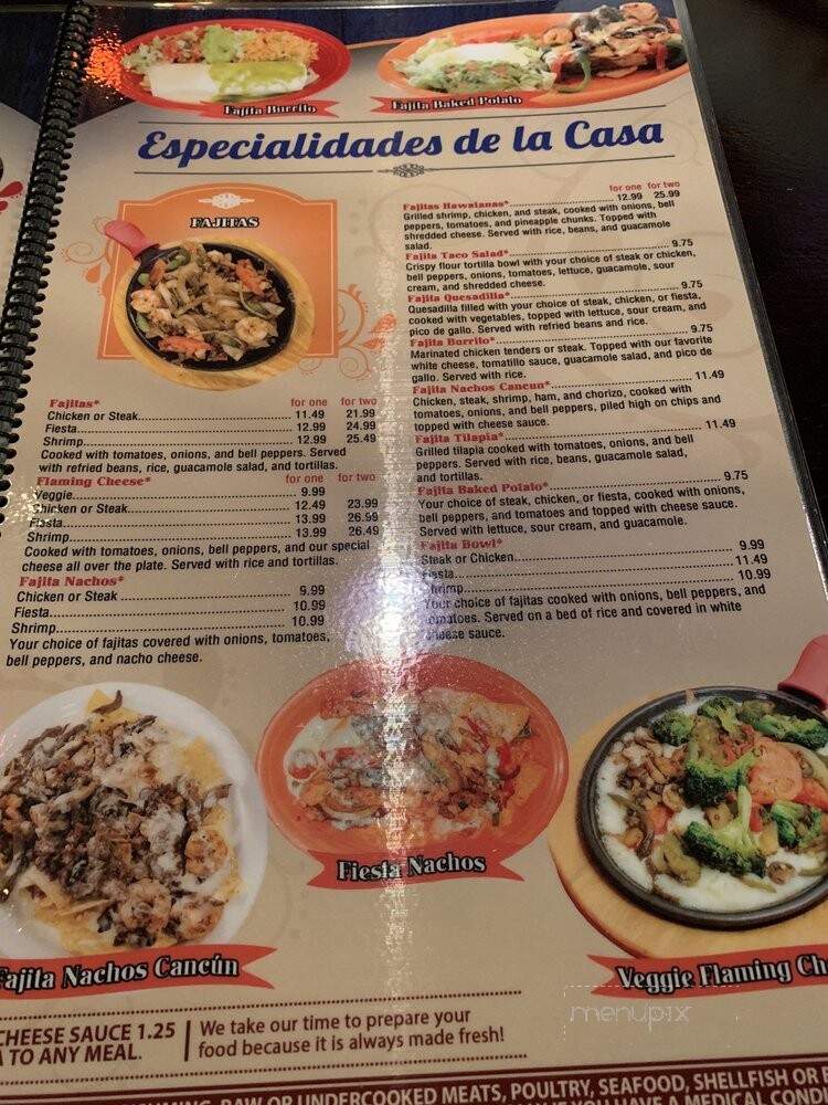 Los Arcos - Gardendale, AL menu_pic
