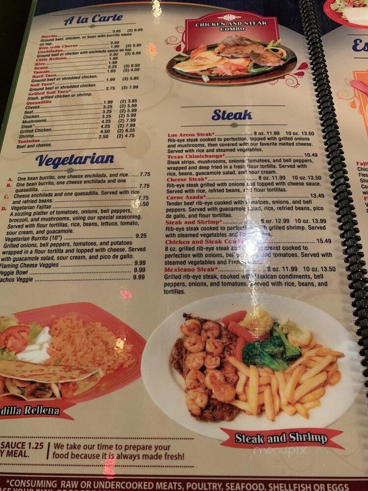 Los Arcos - Gardendale, AL menu_pic