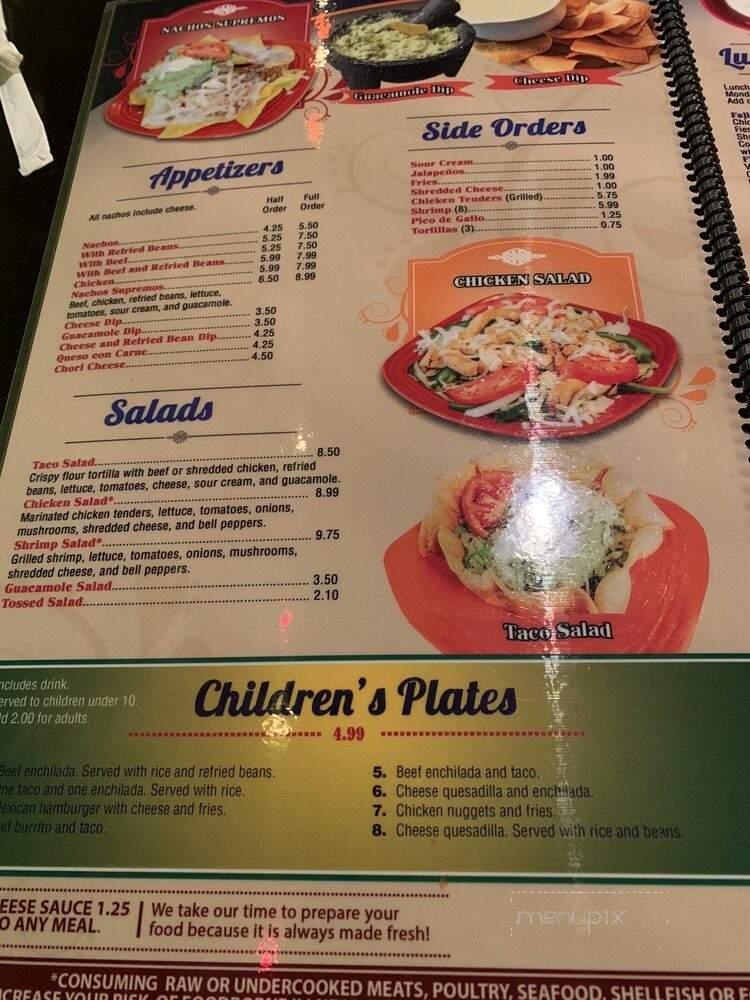 Los Arcos - Gardendale, AL menu_pic
