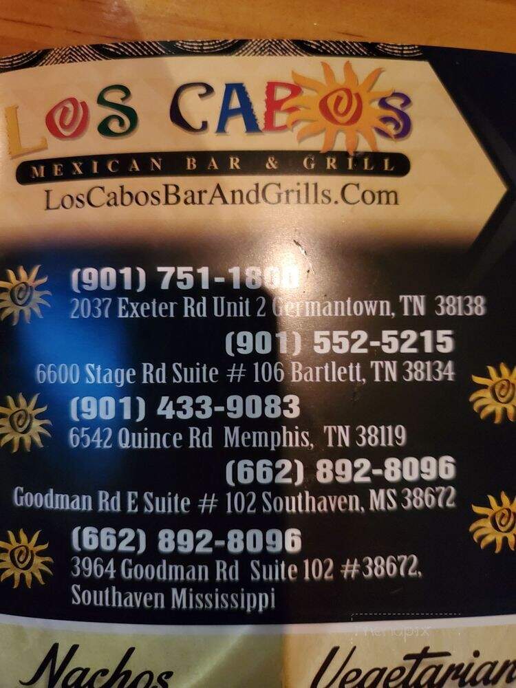 Los Cabos - Southaven, MS menu_pic