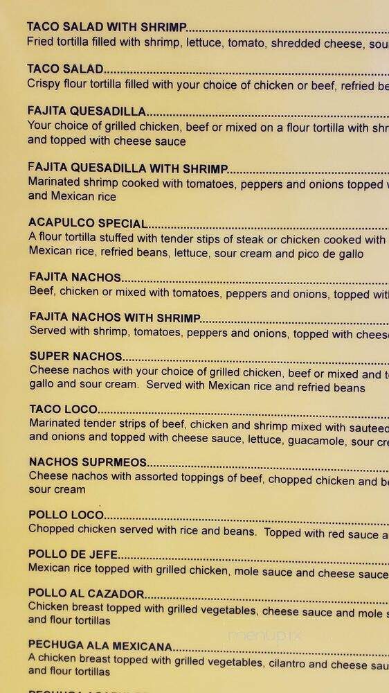 Los Cazadores - Mount Vernon, KY menu_pic