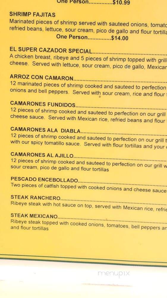 Los Cazadores - Mount Vernon, KY menu_pic