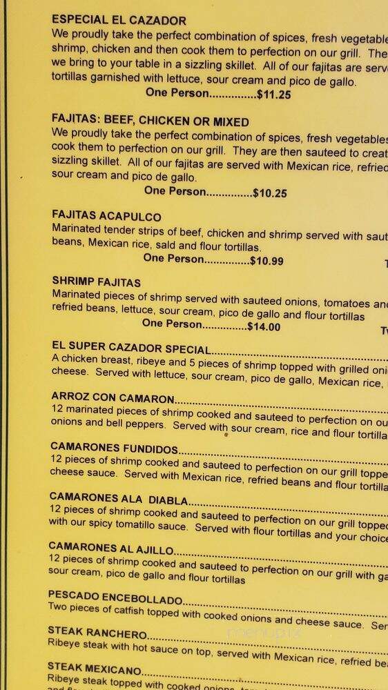 Los Cazadores - Mount Vernon, KY menu_pic