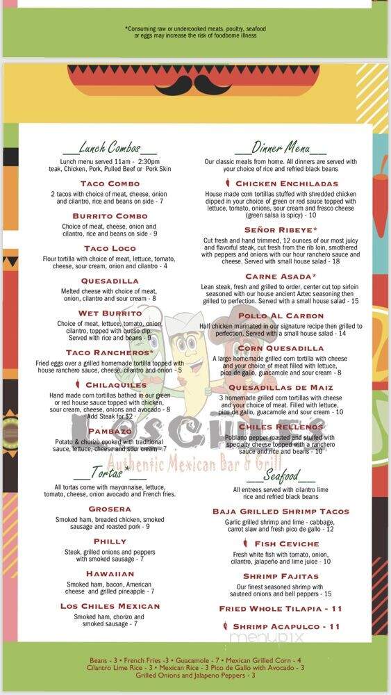 Los Chiles - Belleview, FL menu_pic