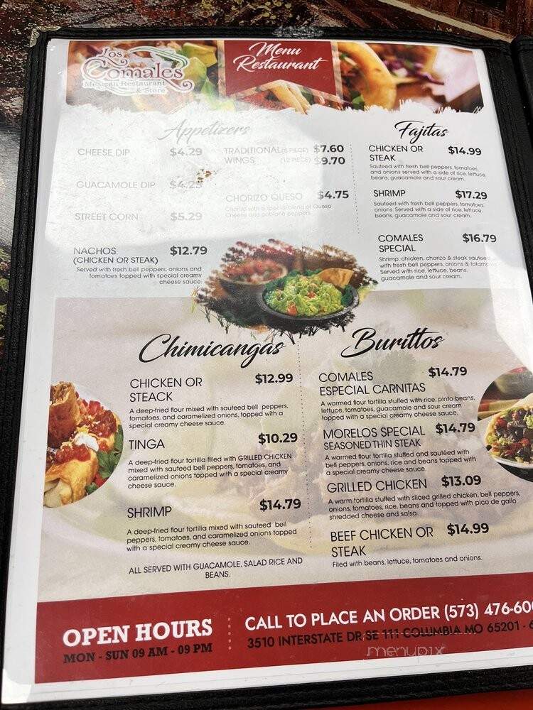 Los Comales Mexican Restaurant - Columbia, MO menu_pic