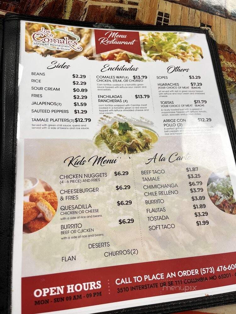 Los Comales Mexican Restaurant - Columbia, MO menu_pic