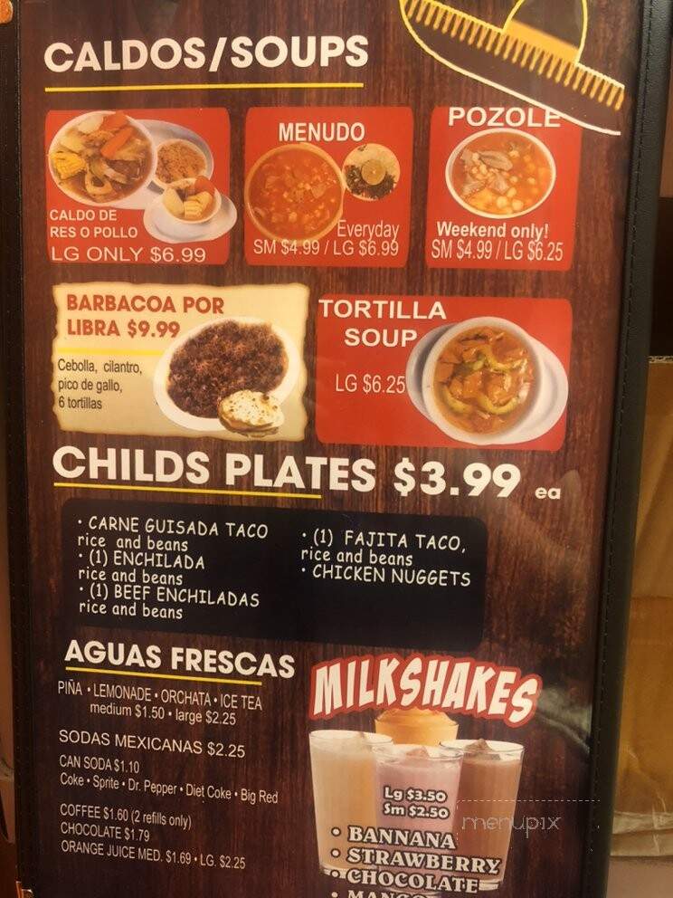 Los Dos Laredos - San Antonio, TX menu_pic