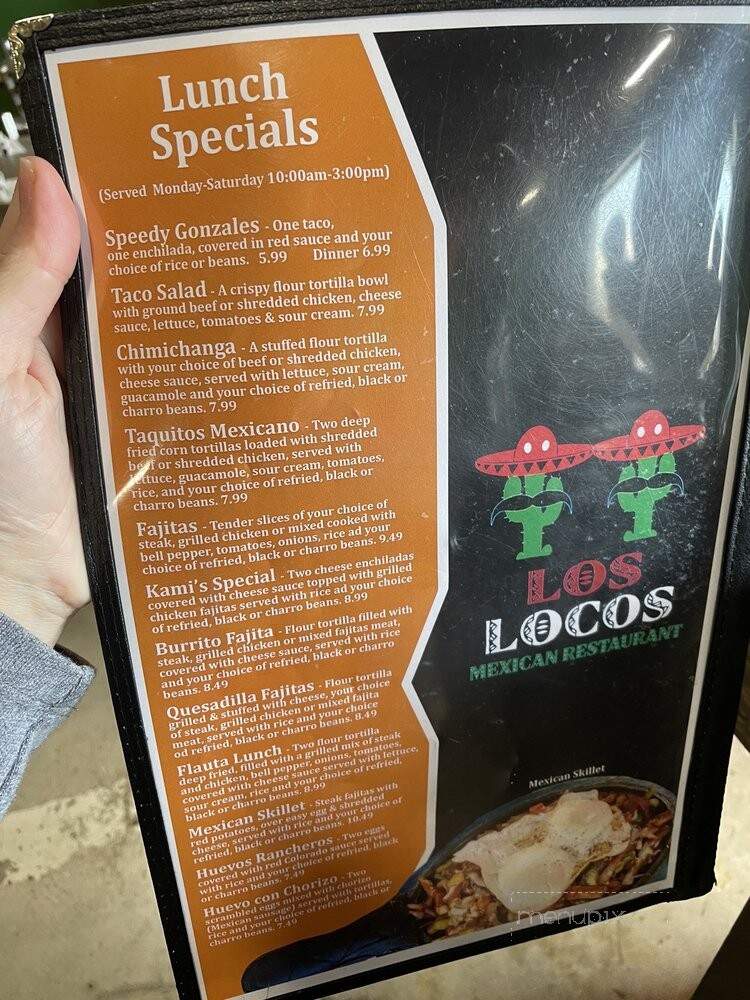 Los Locos Mexican Restaurant - Clinton, AR menu_pic