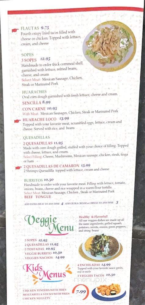 Los Mariachis - Baltimore, MD menu_pic