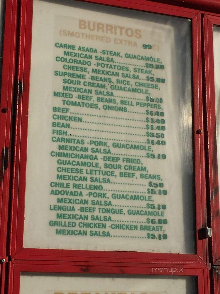 Mexican Burrito - Wichita, KS menu_pic