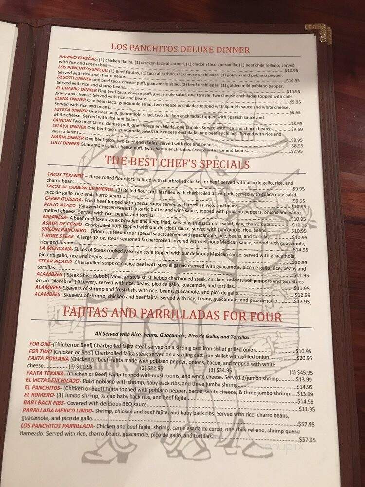 Los Panchitos - Huntsville, TX menu_pic