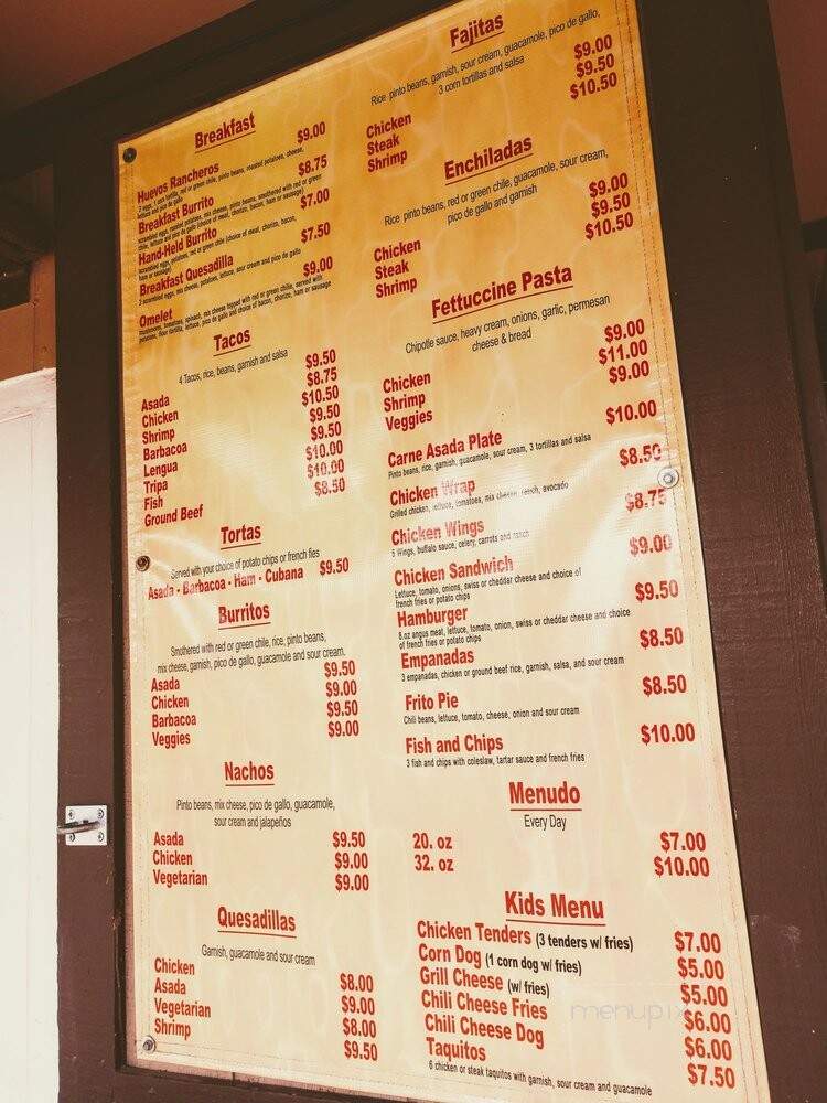 Los Parientes - Pecos, NM menu_pic