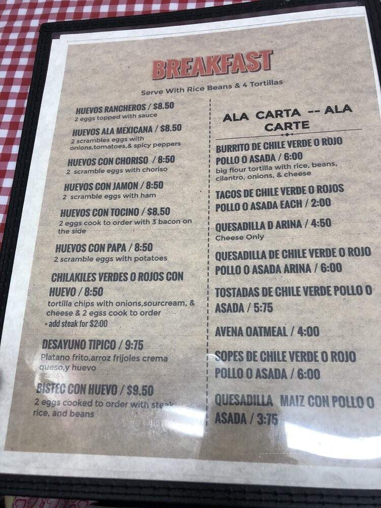 Cafe San Juan - Pacoima, CA menu_pic