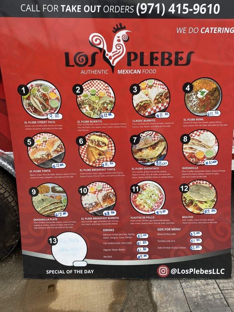 Los Plebes Tacos - Portland, OR menu_pic