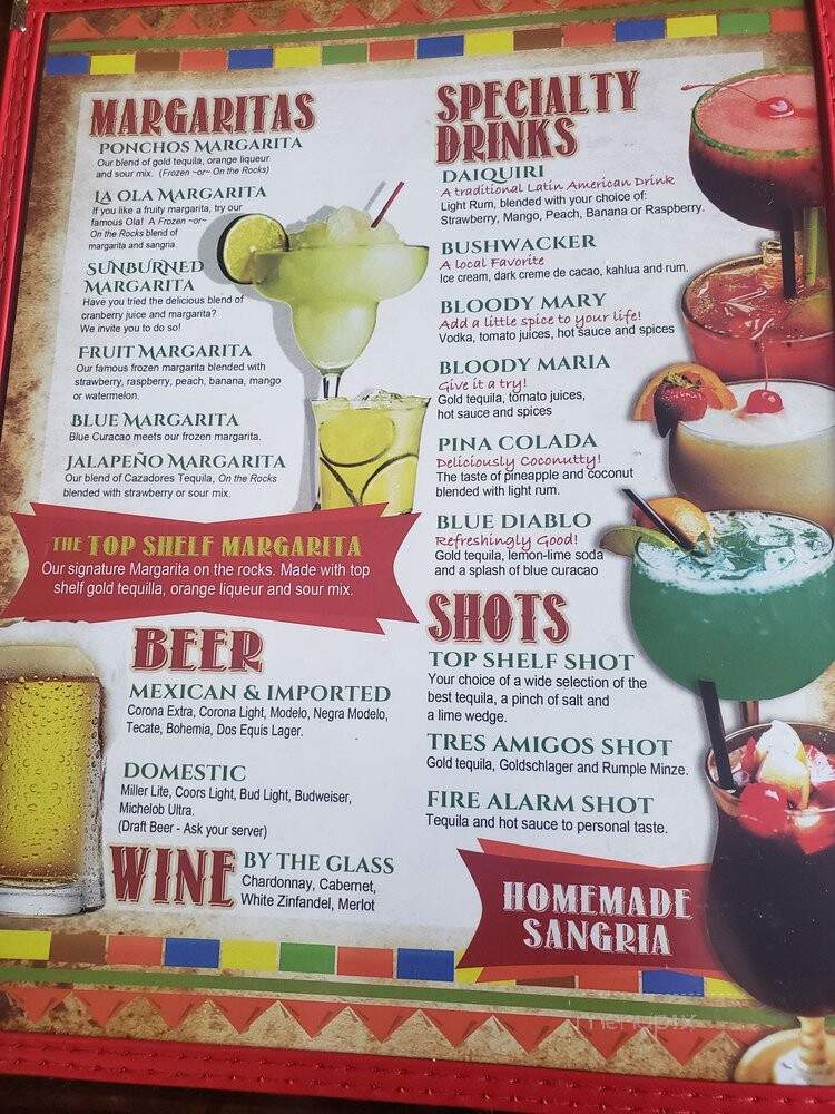 Los Ponchos - Liberty, TX menu_pic