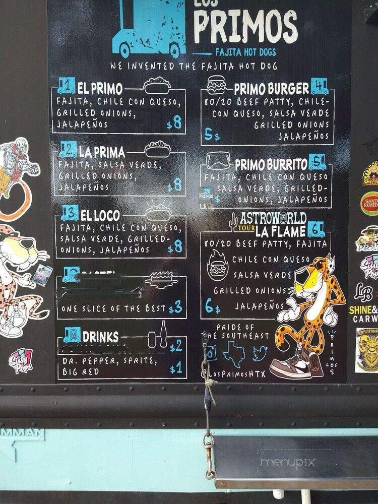 Los Primos Fajita Hot Dogs - Houston, TX menu_pic