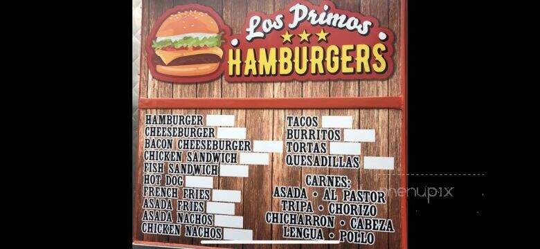Los Primos Hamburgers - Garden Grove, CA menu_pic