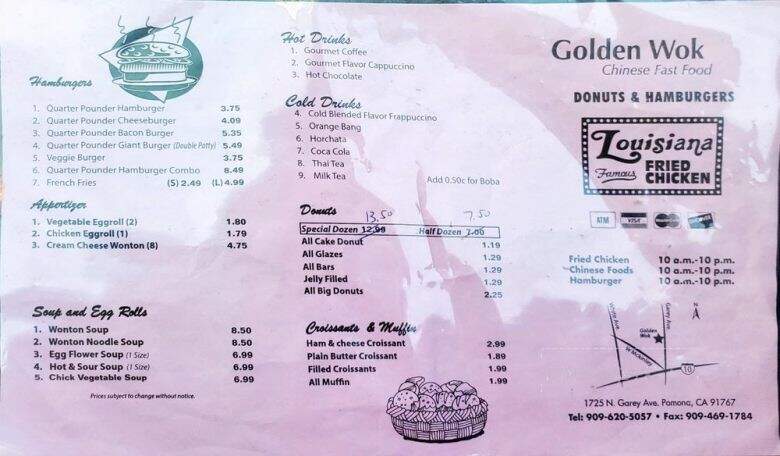 Golden Wok & Golden Donut - Pomona, CA menu_pic