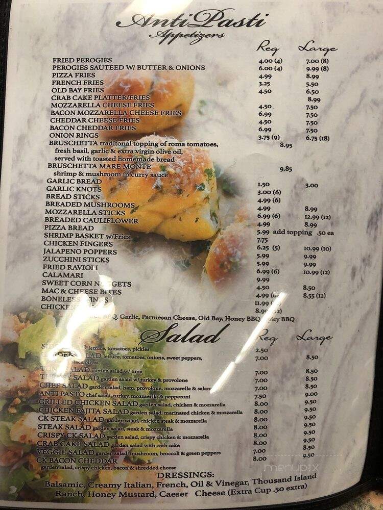Lo Vasco's Pizza - Wellsville, PA menu_pic