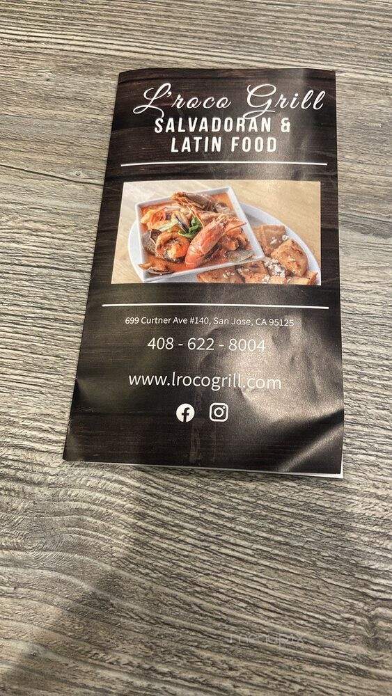 L'Roco Grill - San Jose, CA menu_pic