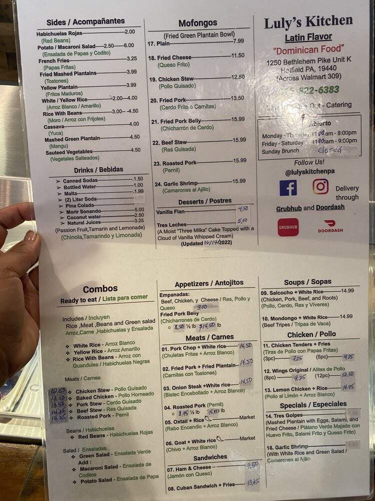 Luly's Kitchen Latin Flavor - Hatfield, PA menu_pic