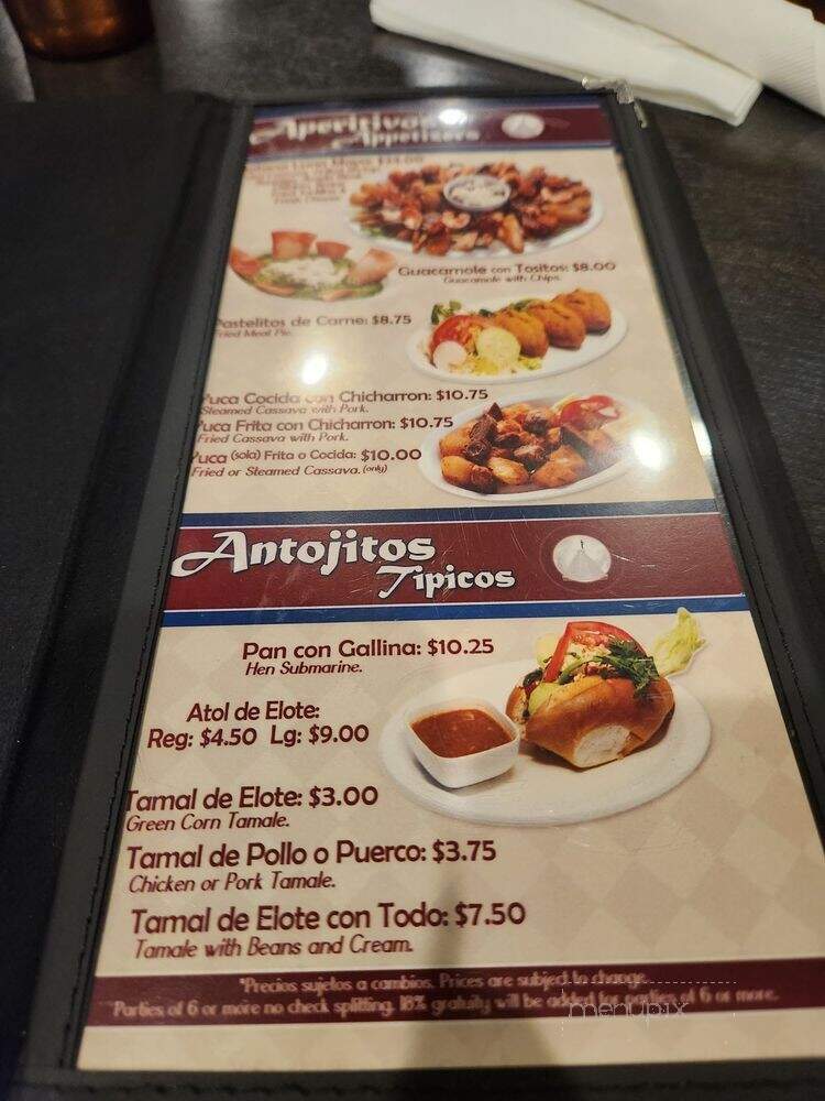 Las Tarascas - Pico Rivera, CA menu_pic