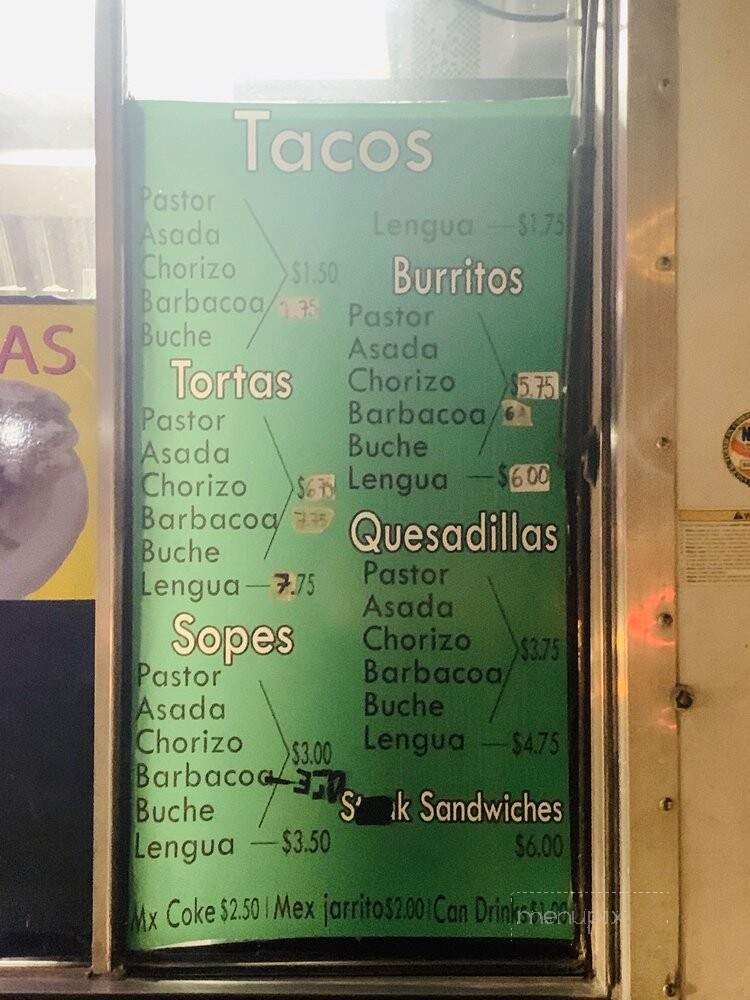 Luna's Tacos - Fort Worth, TX menu_pic