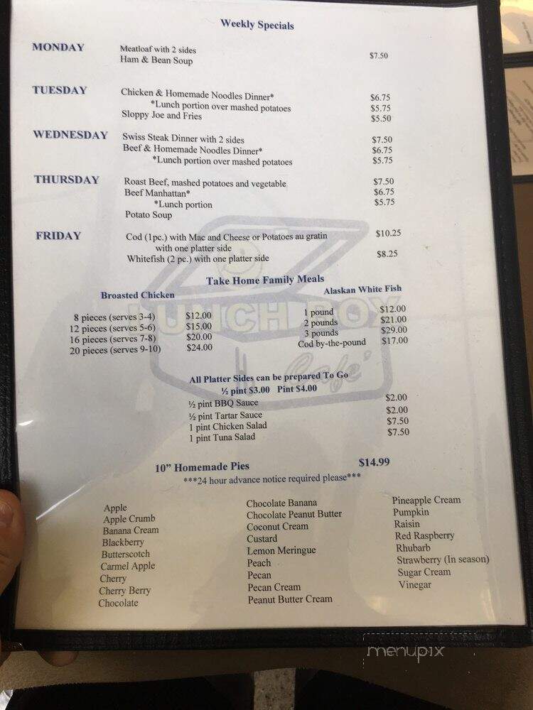 Lunch Box Cafe - San Antonio, TX menu_pic