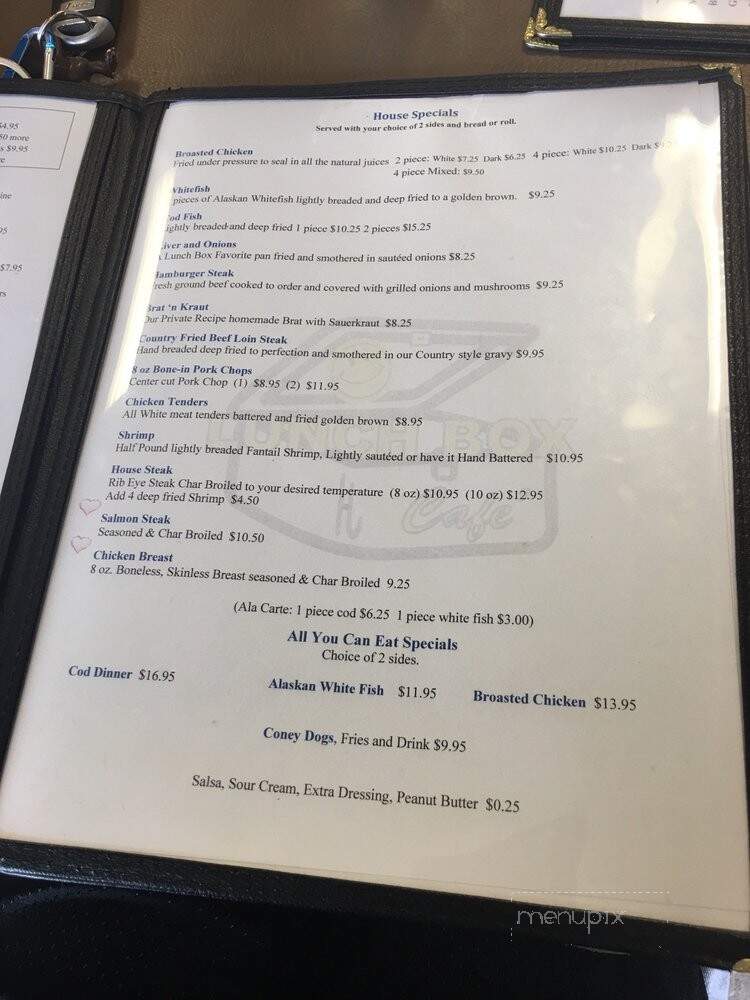 Lunch Box Cafe - San Antonio, TX menu_pic