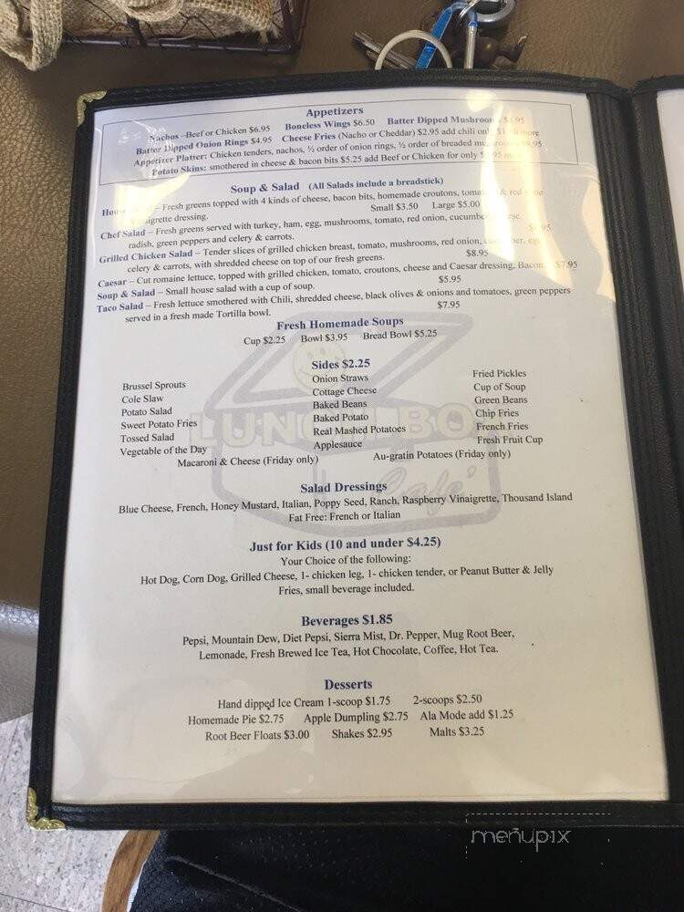 Lunch Box Cafe - San Antonio, TX menu_pic