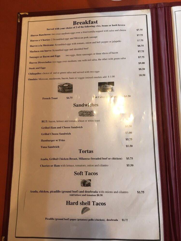 Lupe's Lunch Room - Los Angeles, CA menu_pic