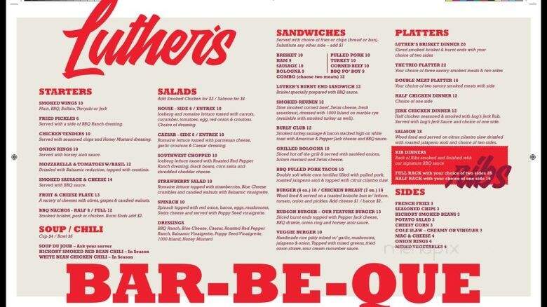 Luther's Barbeque - Kansas City, MO menu_pic