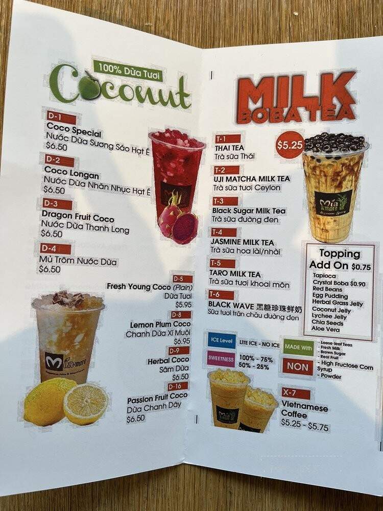 Mia and More PDX - Portland, OR menu_pic