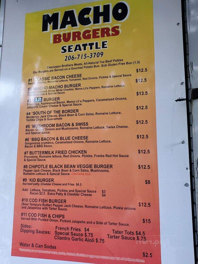 Macho Burgers Food Truck - Seattle, WA