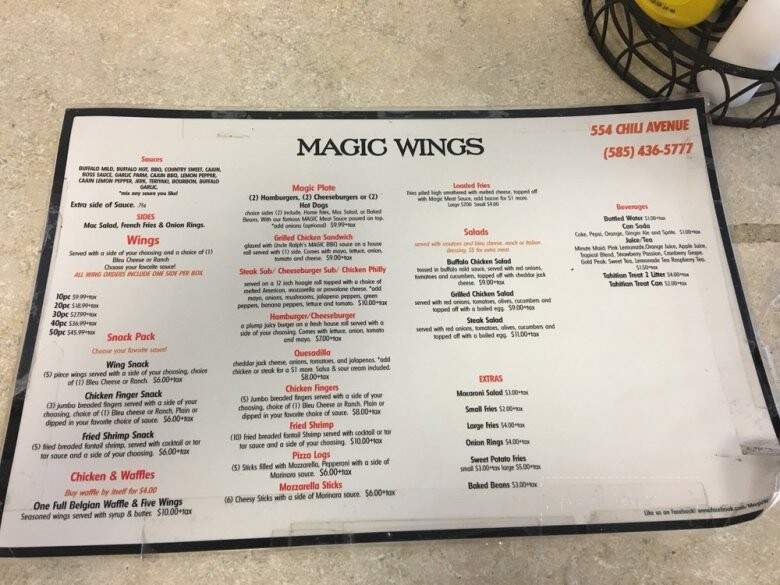 Magic Wings - Rochester, NY menu_pic