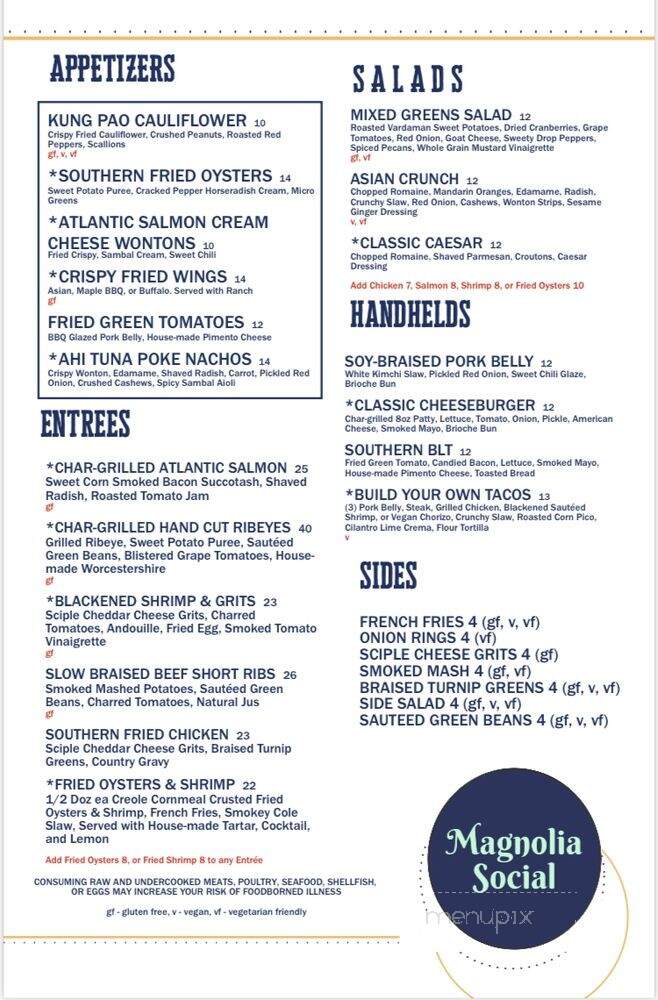 Magnolia Social - Starkville, MS menu_pic