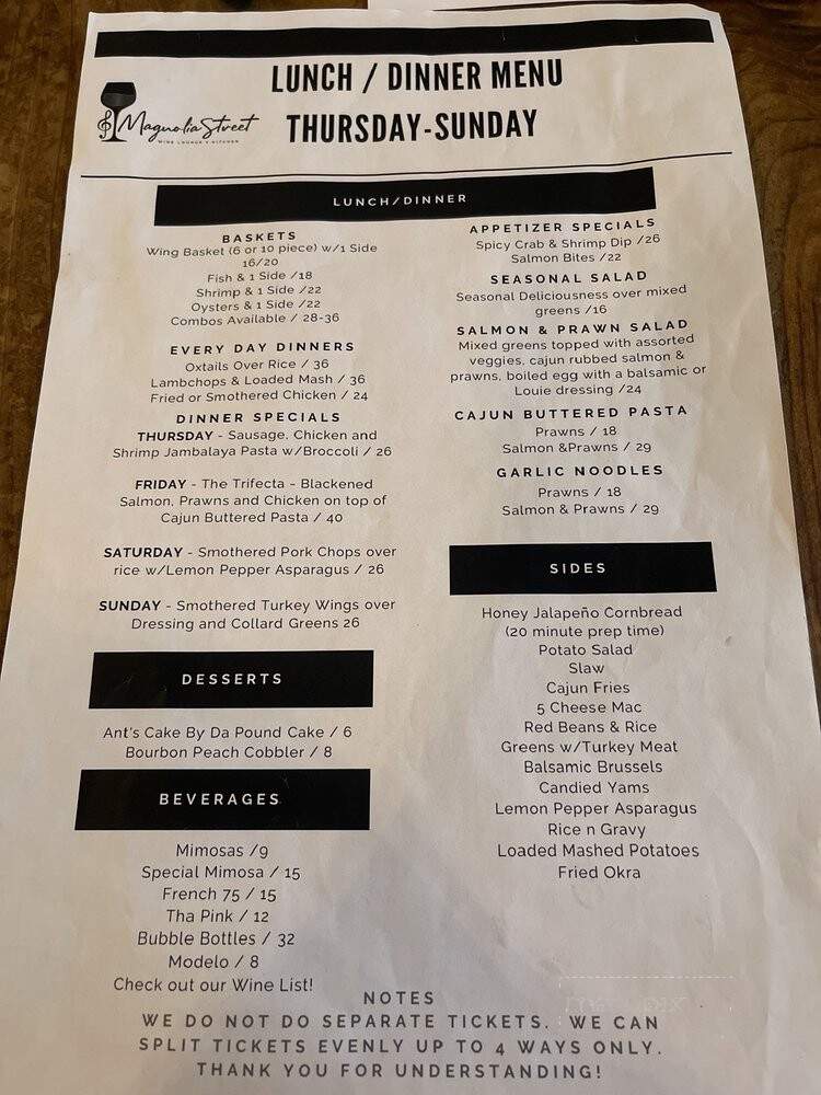 Magnolia Street - Oakland, CA menu_pic