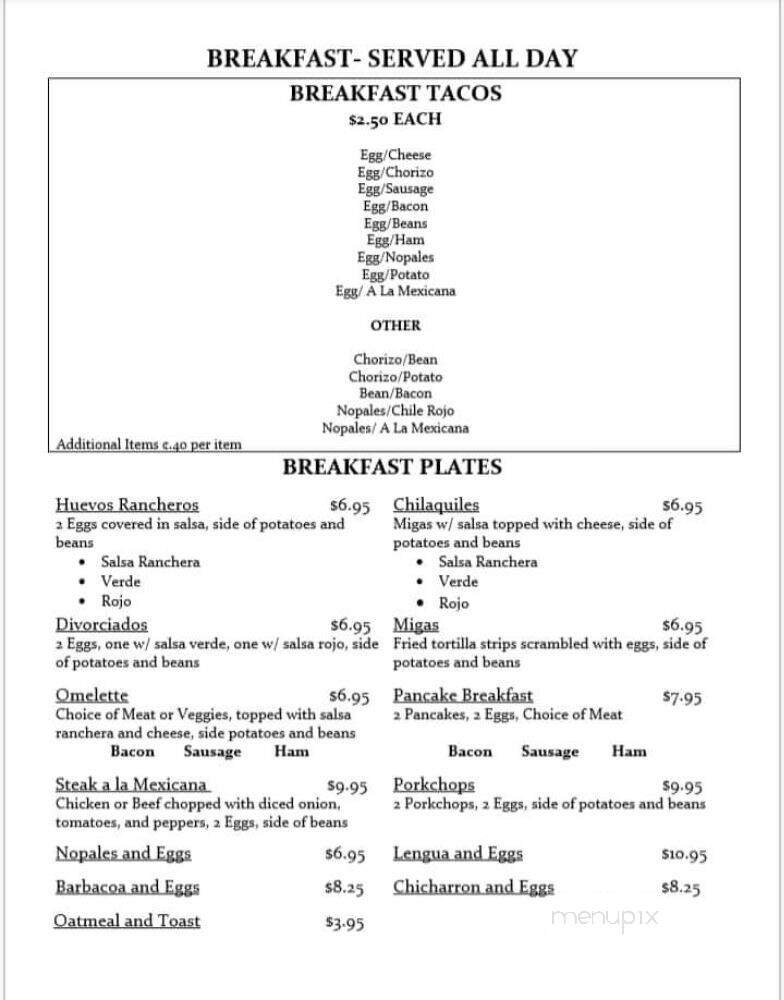 Mago's Cafe - Dallas, TX menu_pic